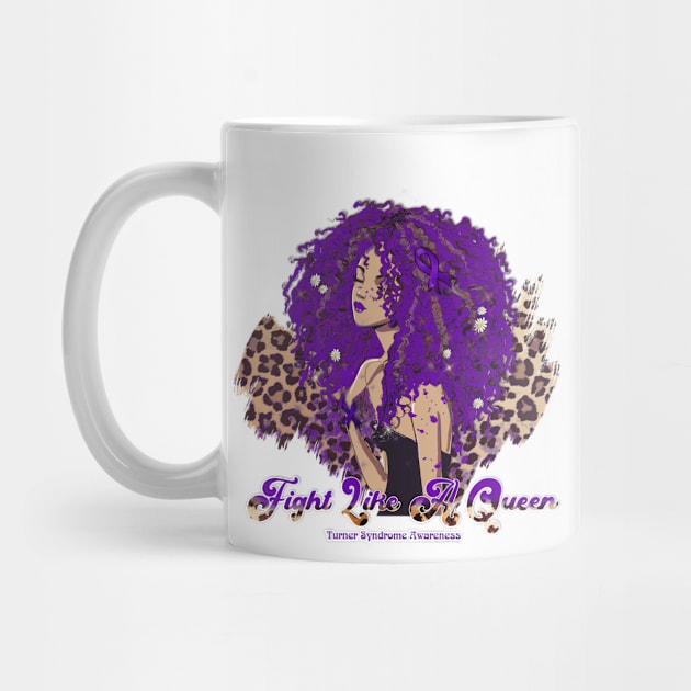 Turner Syndrome awareness black girl leopard Supporting Gift for Turner Syndrome warrior by Susan chanel